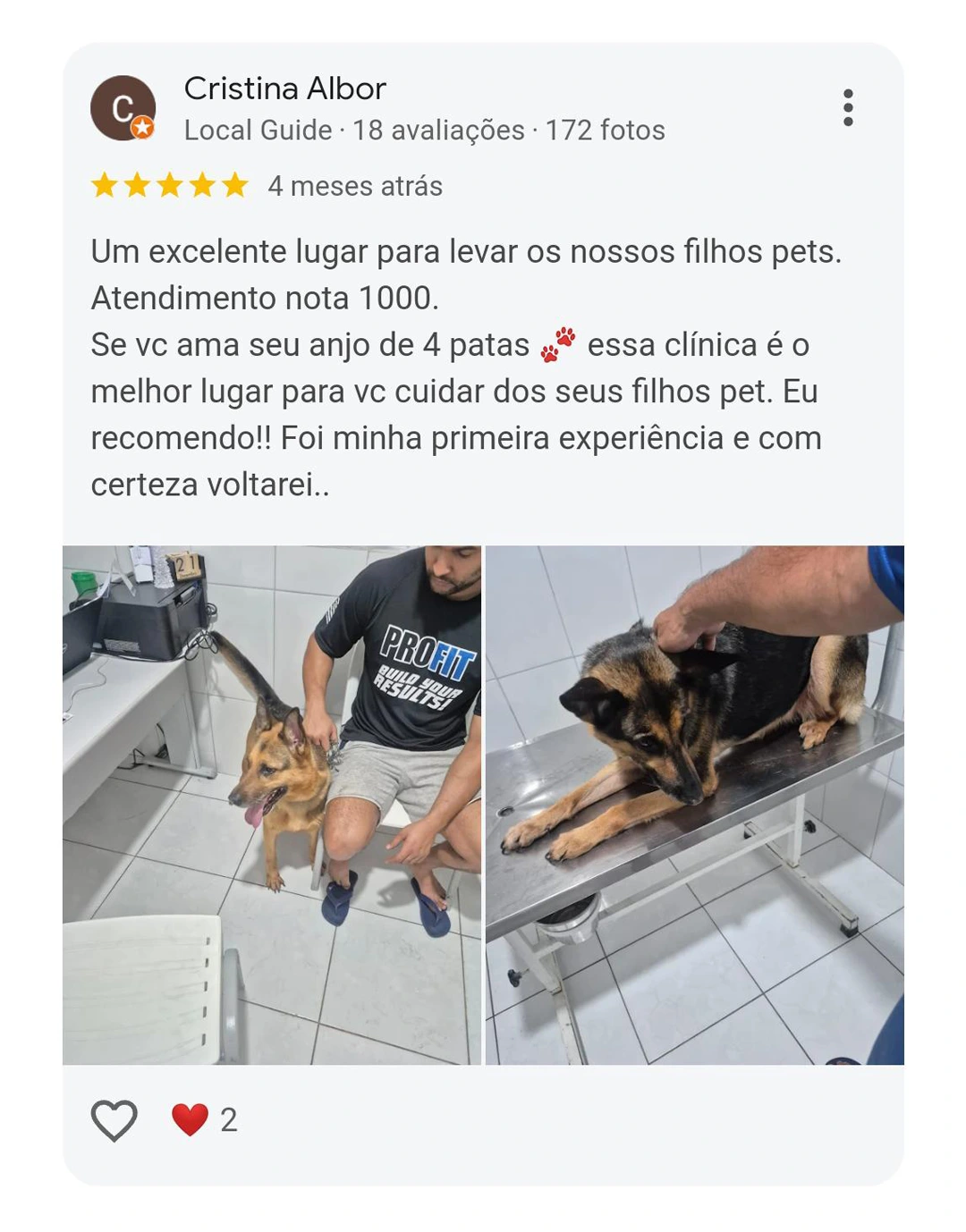 Avaliação 5 estrelas